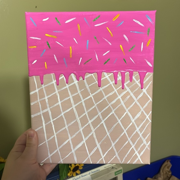 Ice cream Acrylic Painting - Picture 2 of 2